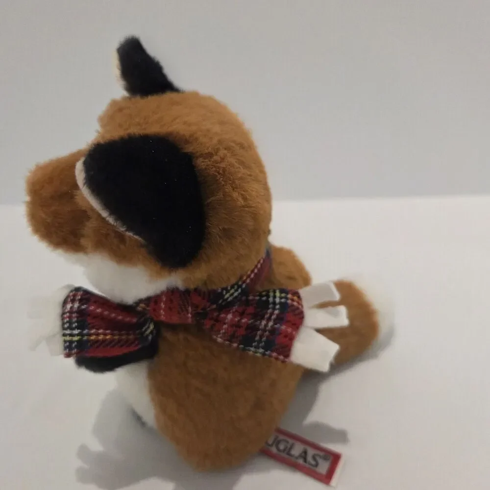 Douglas Winter Friends Fox with Red Plaid scarf Plush Toy Stuffed Animal Beans